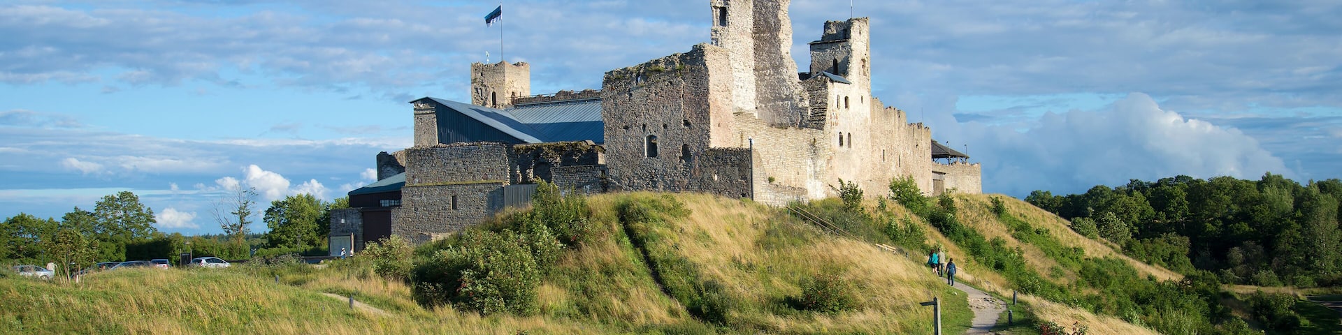 RAKVERE, ESTONIA - AUGUST 01, 2015: Views of the ruins of the medieval castle of the Livonian order August afternoon