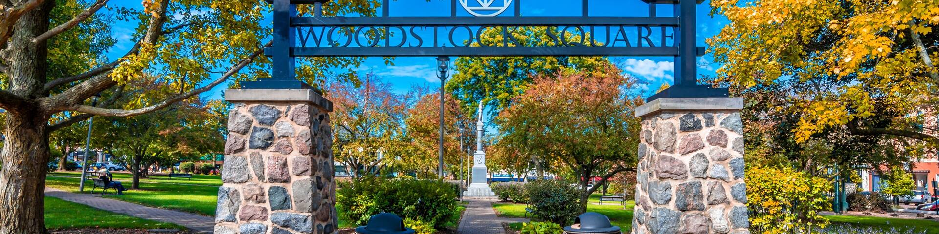 Woodstock Square view in Woodstock Town of Illinois