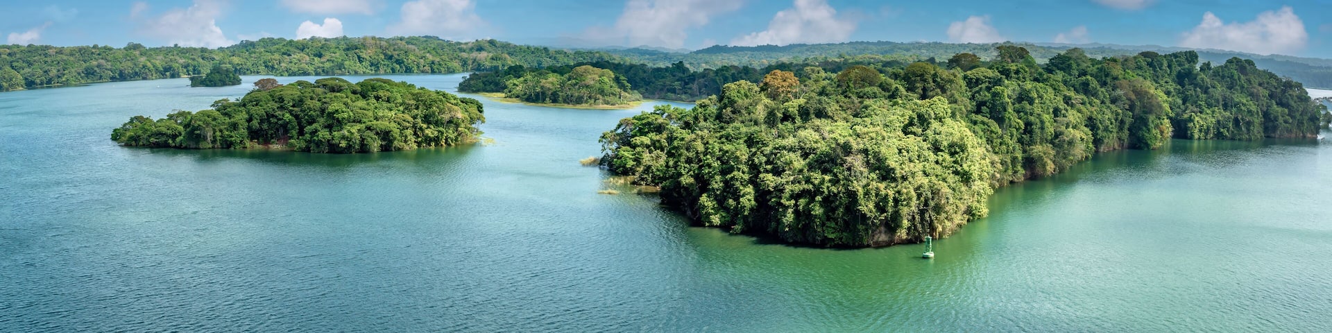 Protected nature surrounding Gatun Lake, a freshwater artificial lake to the south of Colón, Panama. It forms a major part of the Panama Canal
