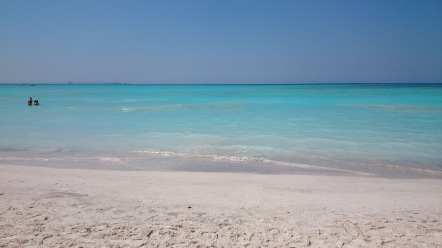 White beaches, looks like as your on the Caribbean but then in Italy, near Livorno.