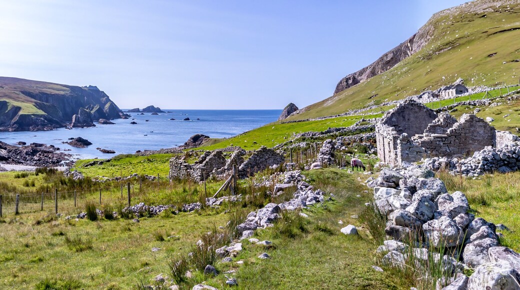 Abandoned village at An Port between Ardara and Glencolumbkille in County Donegal - Ireland.