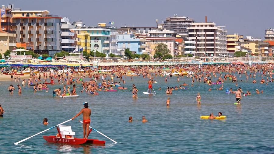 Bellaria-Igea Marina which includes swimming, a coastal town and general coastal views