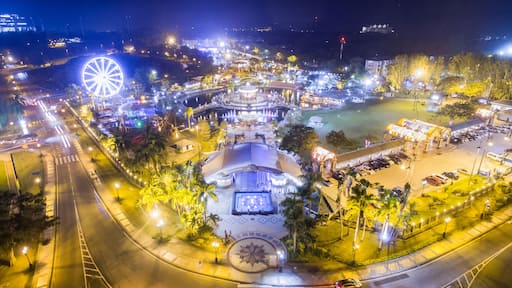 aerial view of Jerudong Park Playground, Brunei Darussalam.
