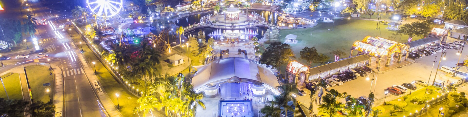 aerial view of Jerudong Park Playground, Brunei Darussalam.