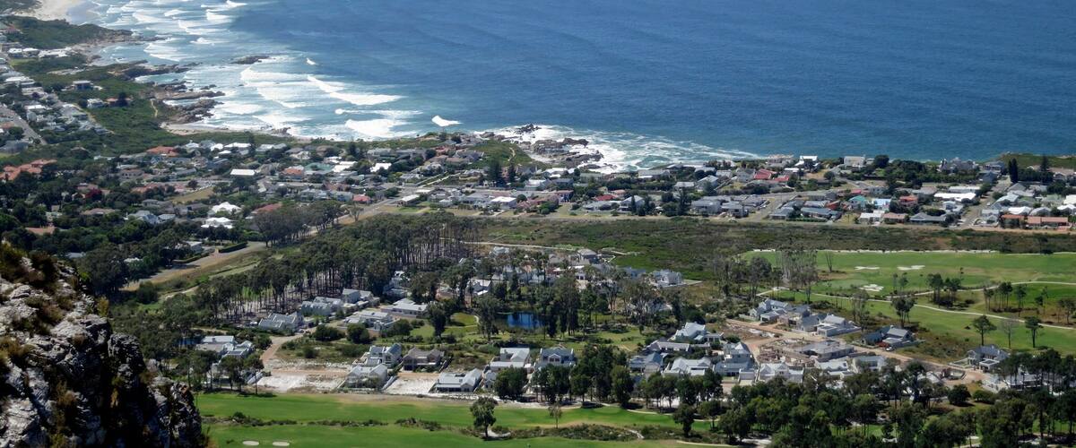 There are many interesting perspectives to take the coastline of Hermanus. This is one of them.