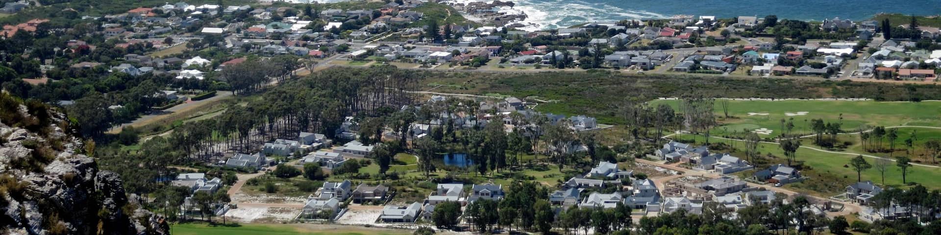 There are many interesting perspectives to take the coastline of Hermanus. This is one of them.