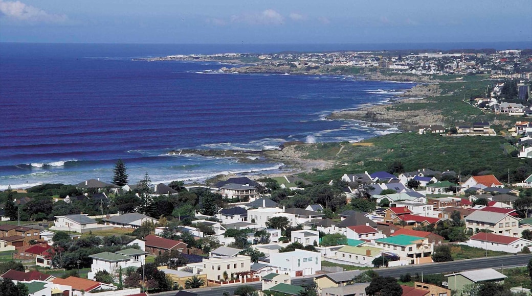 Hermanus fasiliteter samt kystby, bukt eller havn og kyst