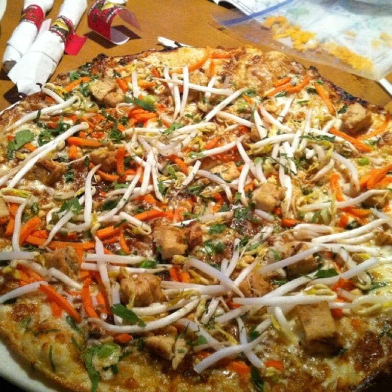 The Thai Chicken Pizza is excellent!