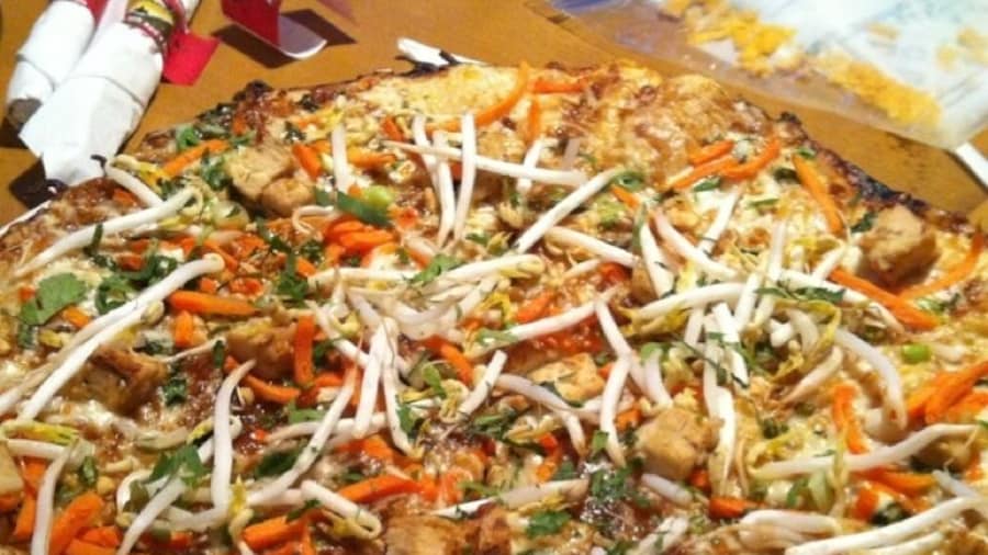 The Thai Chicken Pizza is excellent!