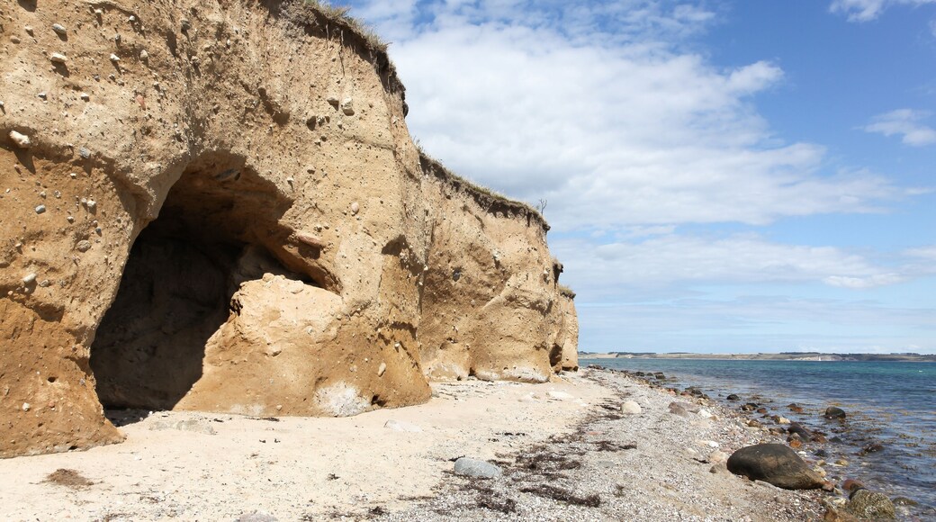 Cliffed coast in Tuno island, Denmark