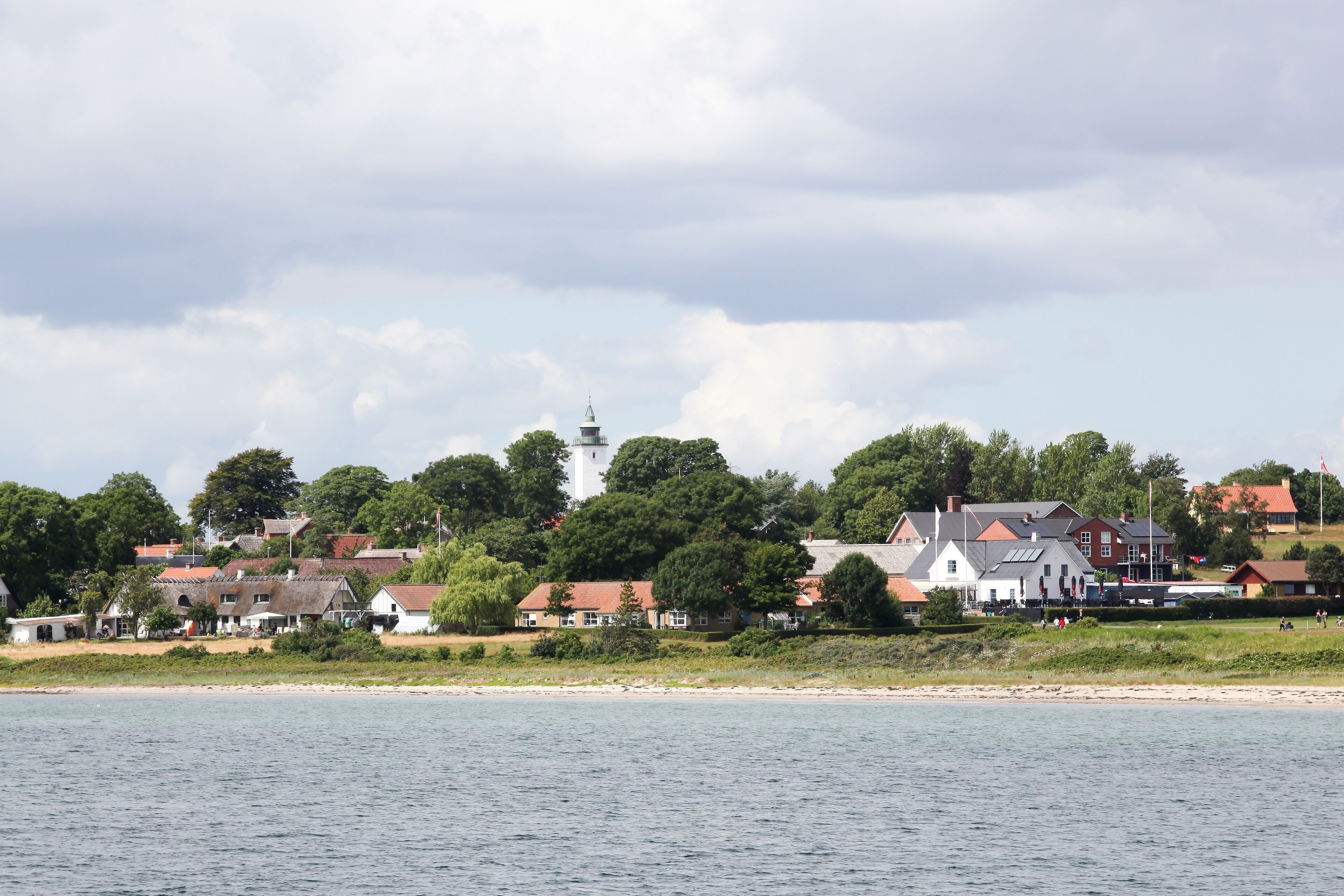View from the ferry boat of the Tuno island in Denmark