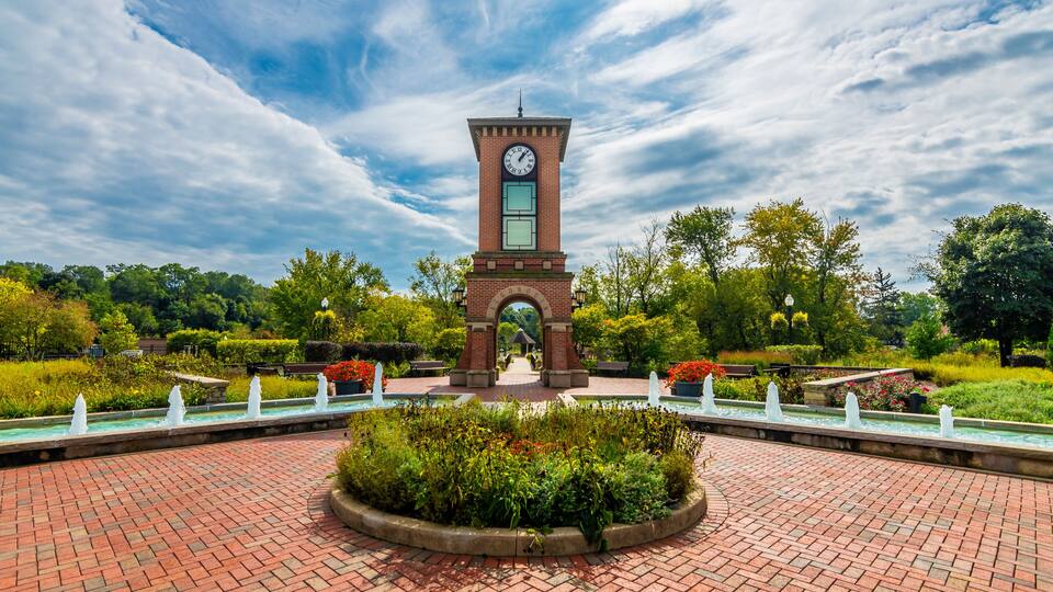 Clock Tower view in Algonquin Town of Illinois