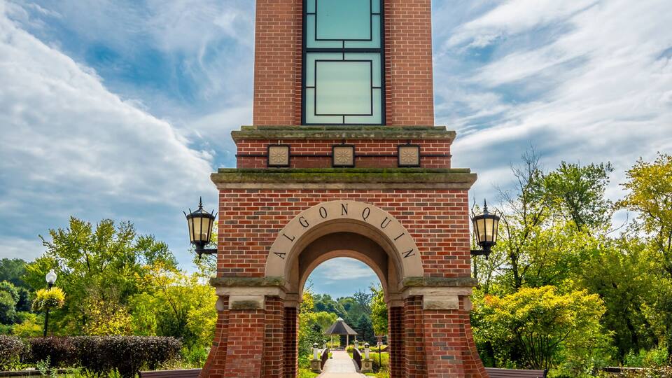 Clock Tower view in Algonquin Town of Illinois