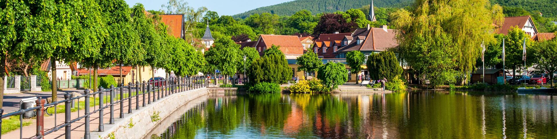 town of Ilsenburg in Germany on a summer day