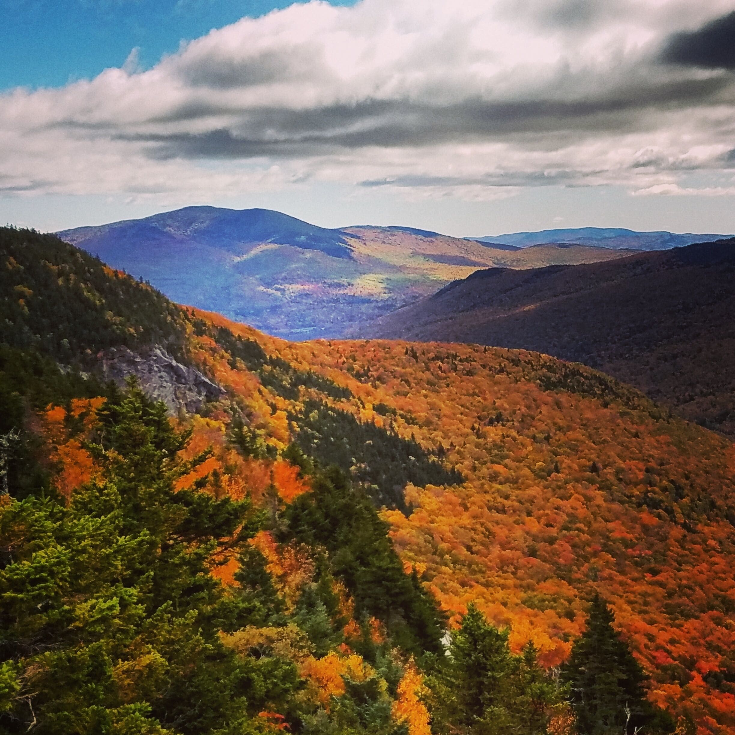 View from the peak of Table Rock on the AT at Grafton Notch State Park