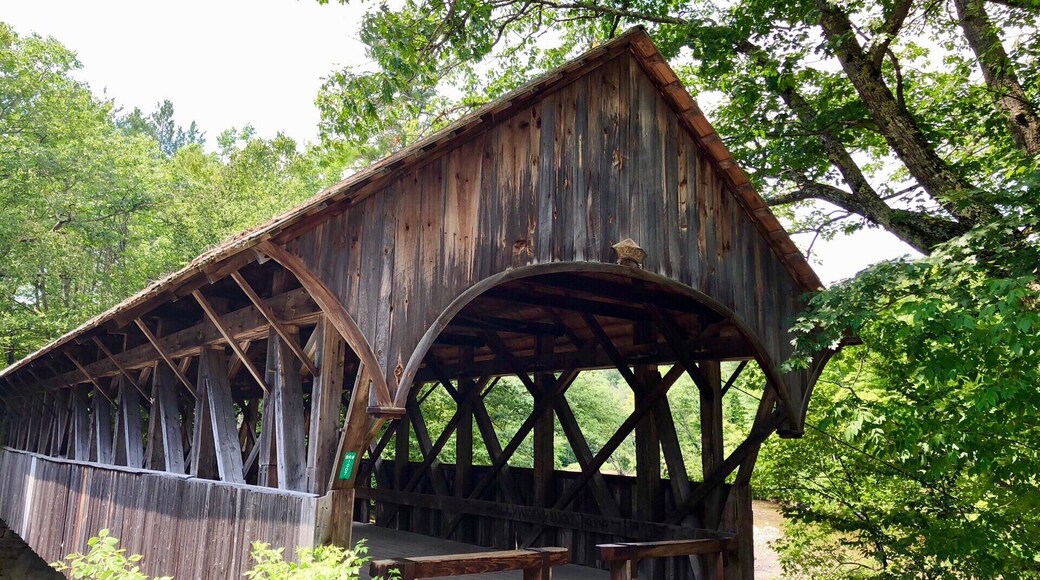 The Sunday River Bridge, also known as the Artist’s Covered Bridge, Newry, ME. Near the Sunday River Ski Area