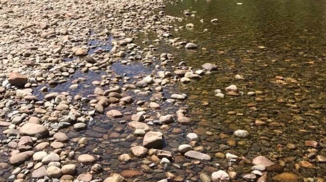 A view of the Sunday River from under the Sunday River Bridge in Newry, Me