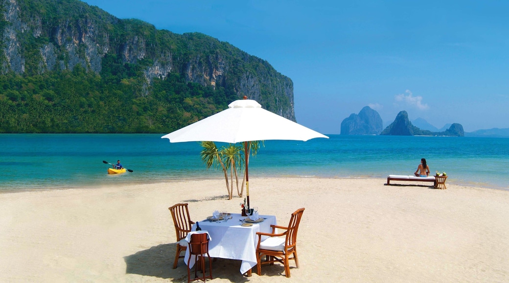 パラワン 表示 カヤックあるいはカヌー, 常夏の風景 と 砂浜