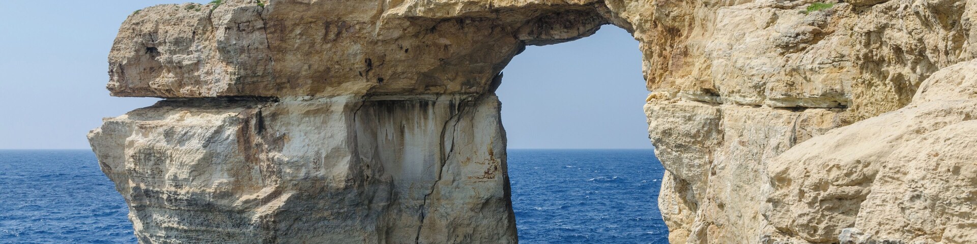 A south view of the Azure Window rock formation, Gozo