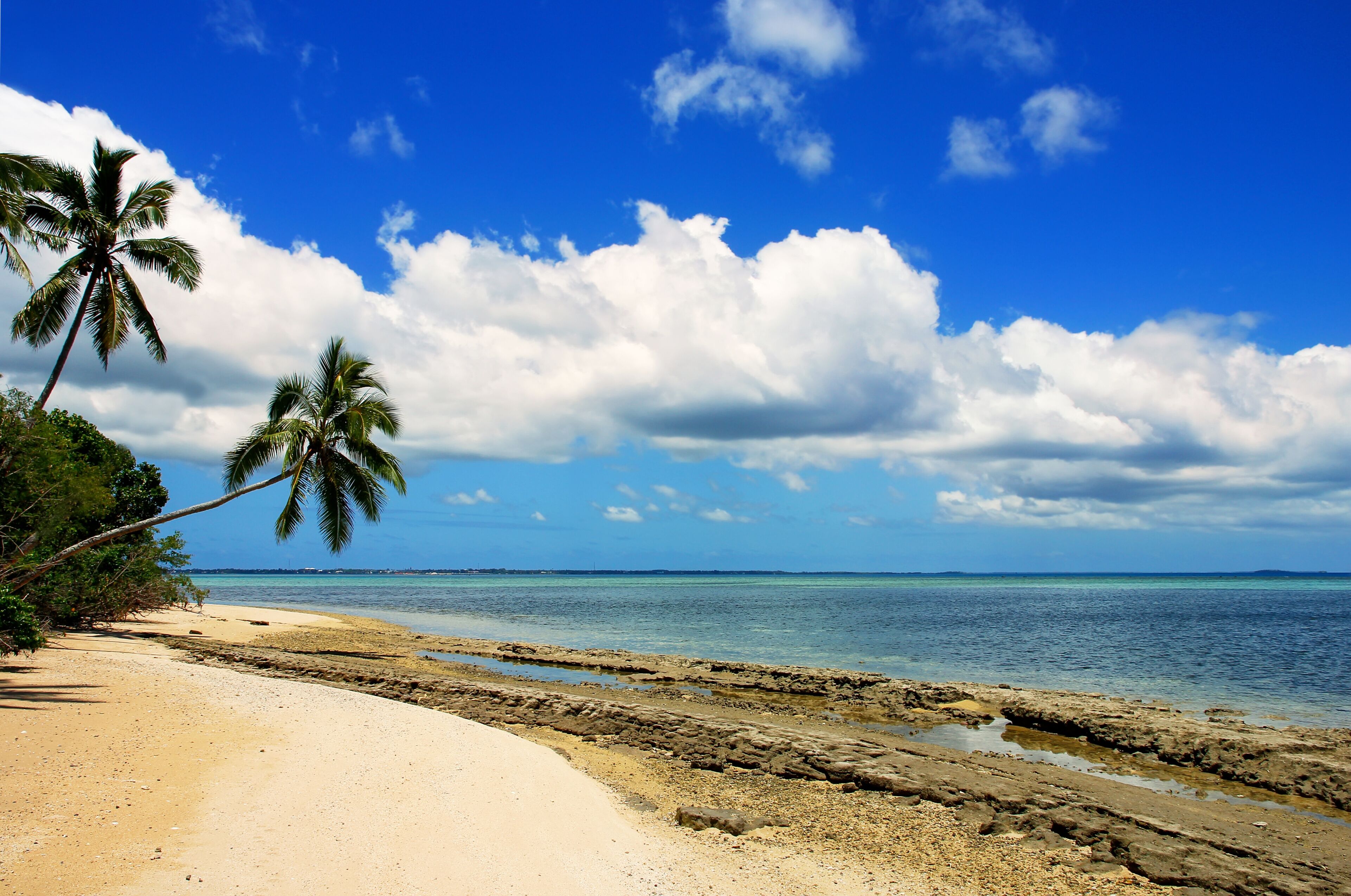Shore of Makaha'a island near Tongatapu island in Tonga