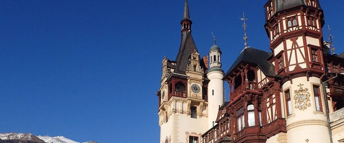Peles Castle, Romania! This place honestly reminded me of Beauty and the Beast's castle... absolutely stunning, with beautiful weather for a winters day #stunningstructures