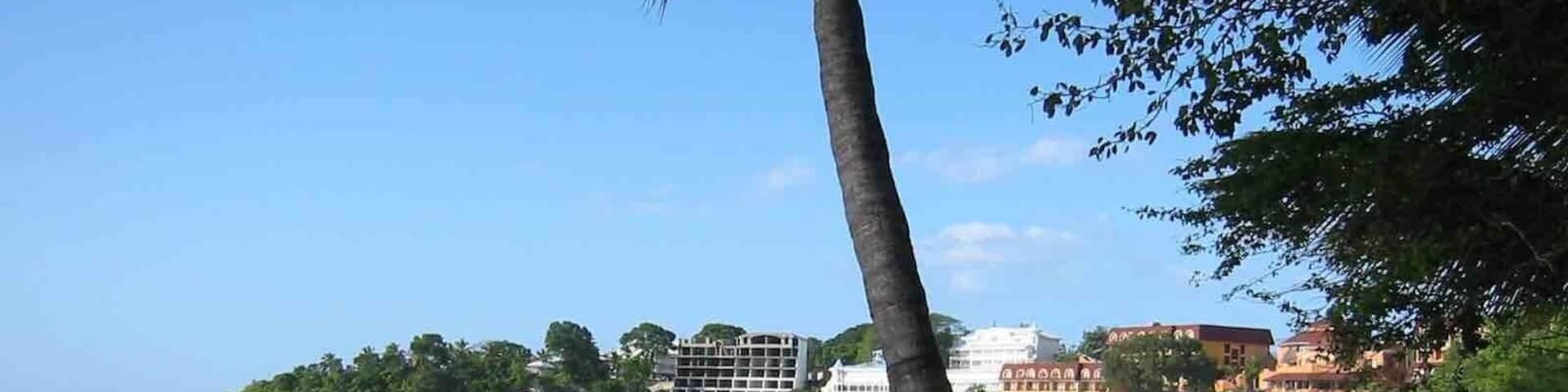 Sousa Beach at Puerto Plata, Dominican Republic. A popular stop on a lot of the organized tours from the resorts. Many vendors everywhere along the beach selling souvenirs.