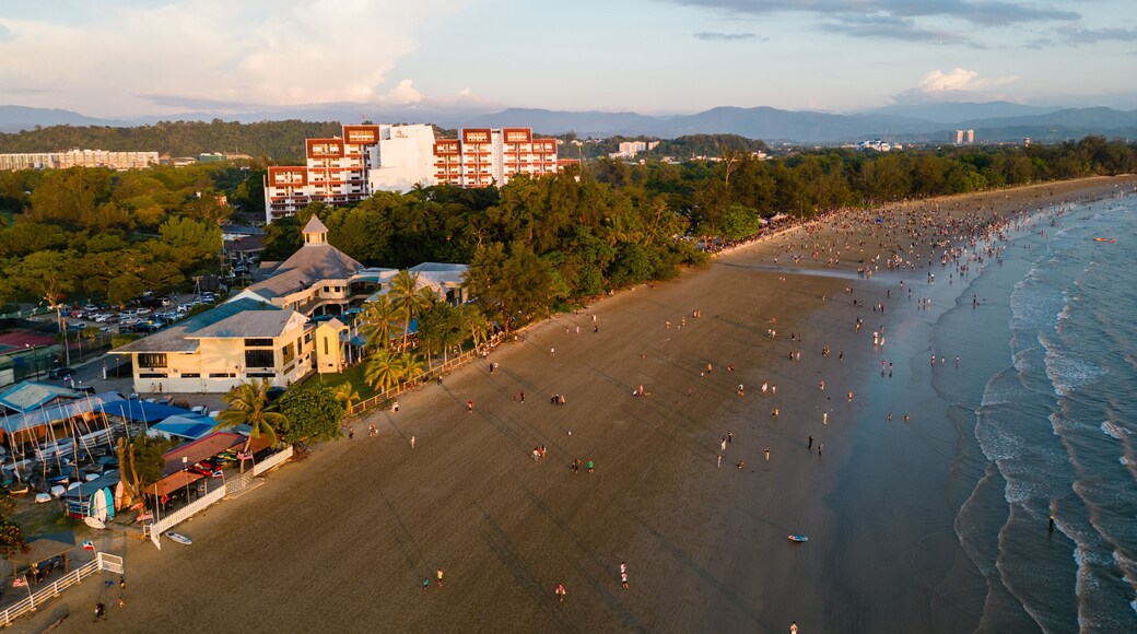 Aerial View at Tanjung Aru Beach in Kota Kinabalu, Sabah, Malaysia