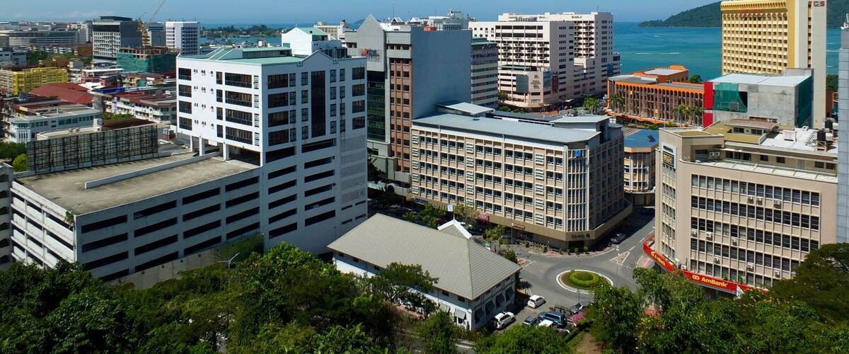 Kota Kinabalu city as seen from the signal hill observatory tower