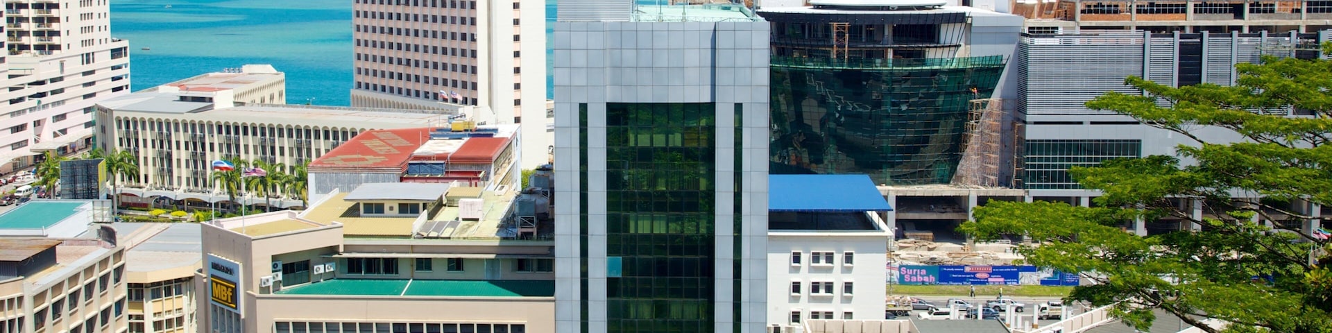 Kota Kinabalu showing a high rise building, general coastal views and a city