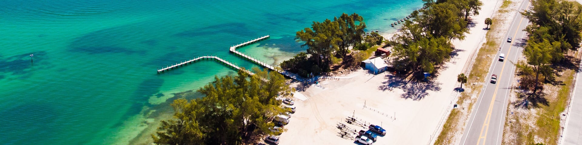 Longboat Key Pass Jewfish Island Coquina Beach Boat Ramp Holmes Beach Florida at Gulf of Mexico 1.0