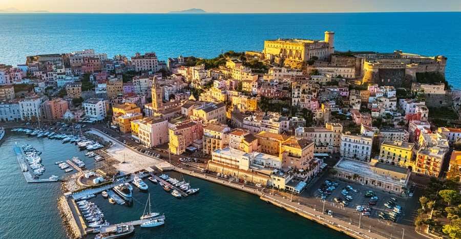 View of Gaeta in the province of Latina, Lazio, Italy