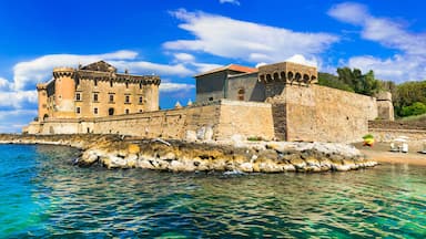 Castle in the sea - medieval impressive fortress in Ladispoli. Italy