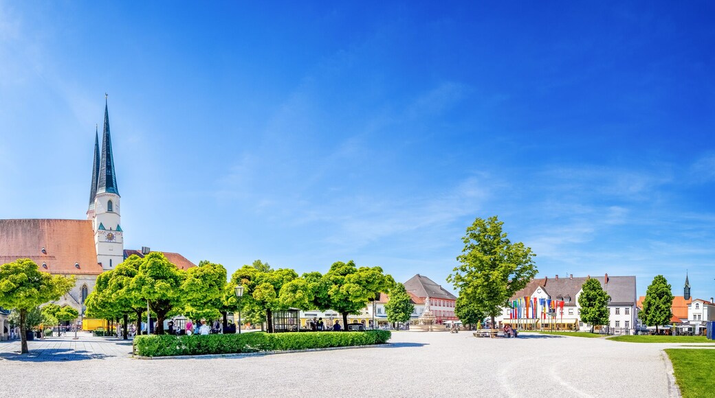 Kapellplatz, Panorama, Altoetting, Bayern, Deutschland