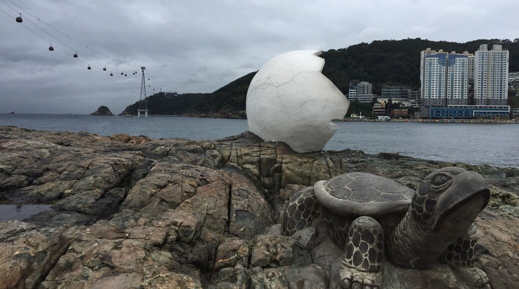 Songdo beach, one of four beaches in Busan.