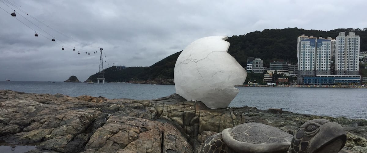 Songdo beach, one of four beaches in Busan.