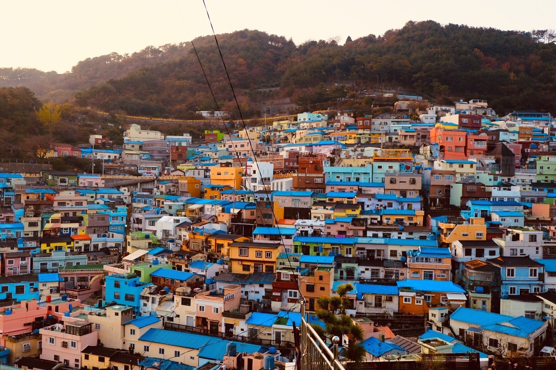 Colorful gamcheon culture village in Busan, South Korea