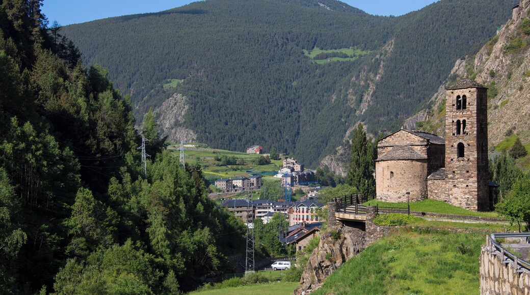 The small autonomous principality of Andorra in the southern Pyrenees, between France and Spain. Andorra is a prosperous country mainly because of its tourism industry, with an estimated 10.2 million