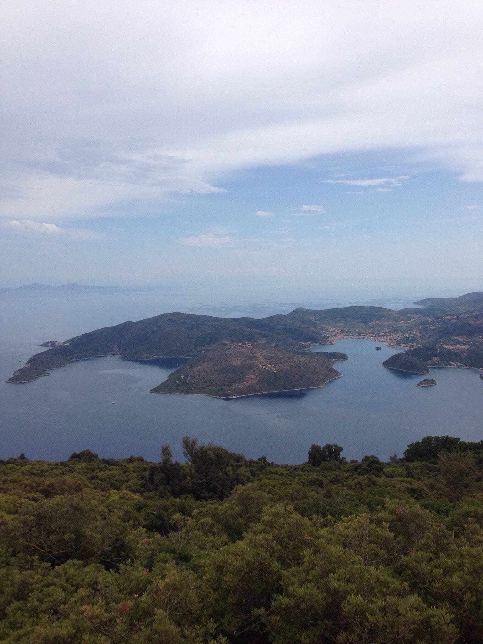 We were driven up to this monastery by a very kind man named Minolis from the Adastra apartments. He said we simply couldn't leave the island until we had seen it. He was not wrong! Beautiful, peaceful place with views to die for and so untouched by tourists, the only others there were some goats :) Looking down over Vathy where we had just been staying. Also to get here you have to cross the narrowest part of the island where you can see the coast from either side of the road. Ithaca my favourite Greek island! Unspoilt Greek paradise. 