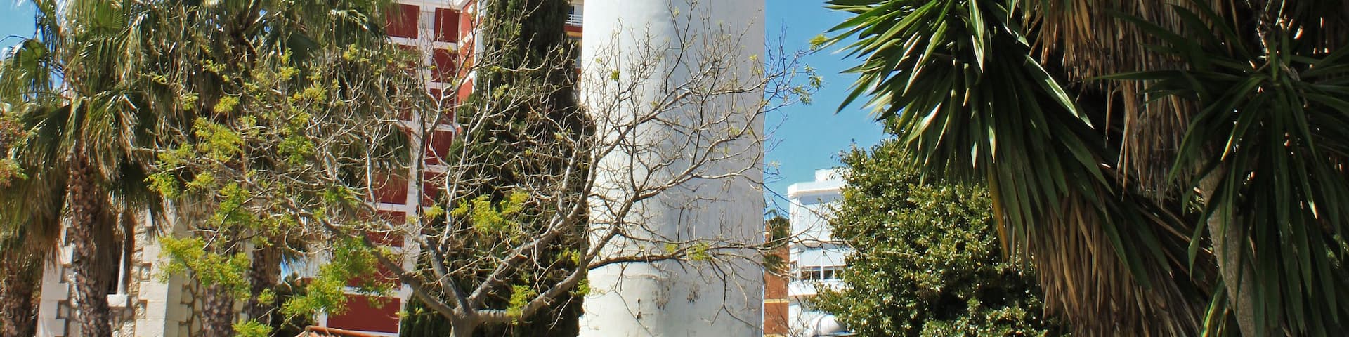 Lighthouse along the promenade at Torre del Mar on the Costa Del Sol, Andalucia, Spain