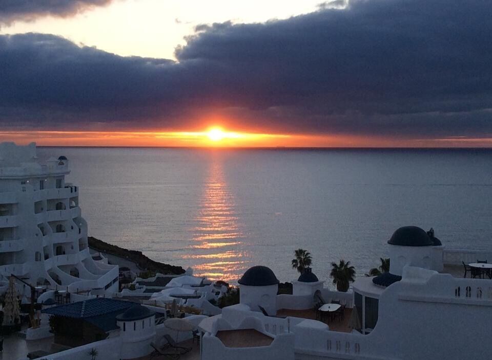 Sunset over the the golf del sur