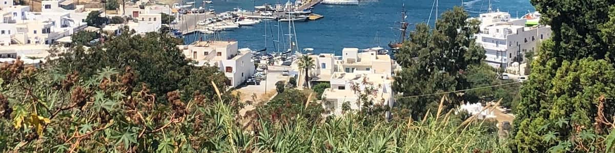 View from the steps on the walk down to port #ios #port #iosport #greece #travels #holidays #europe