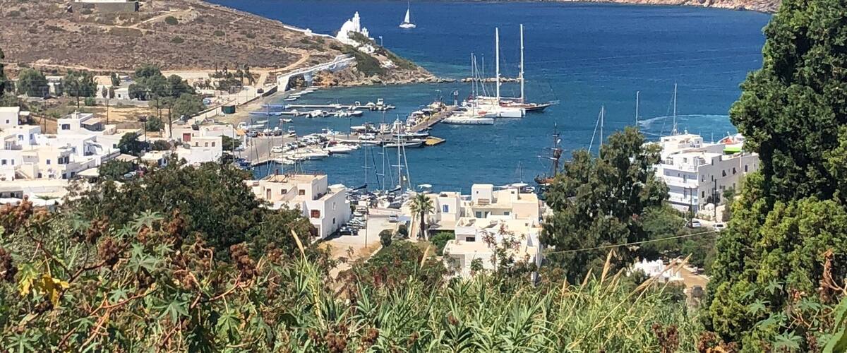 View from the steps on the walk down to port #ios #port #iosport #greece #travels #holidays #europe