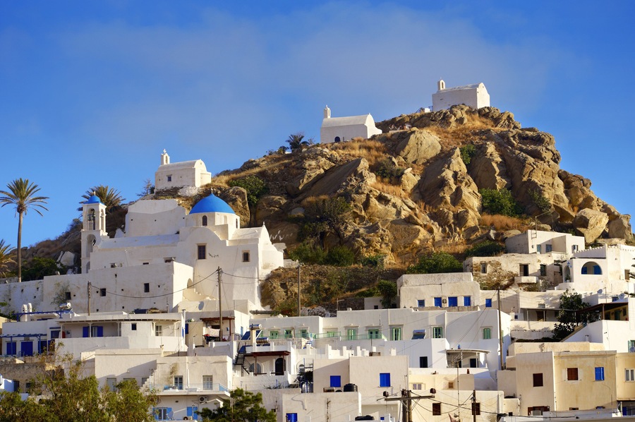 The Hill city of Chora Ios Greece Cyclades Island