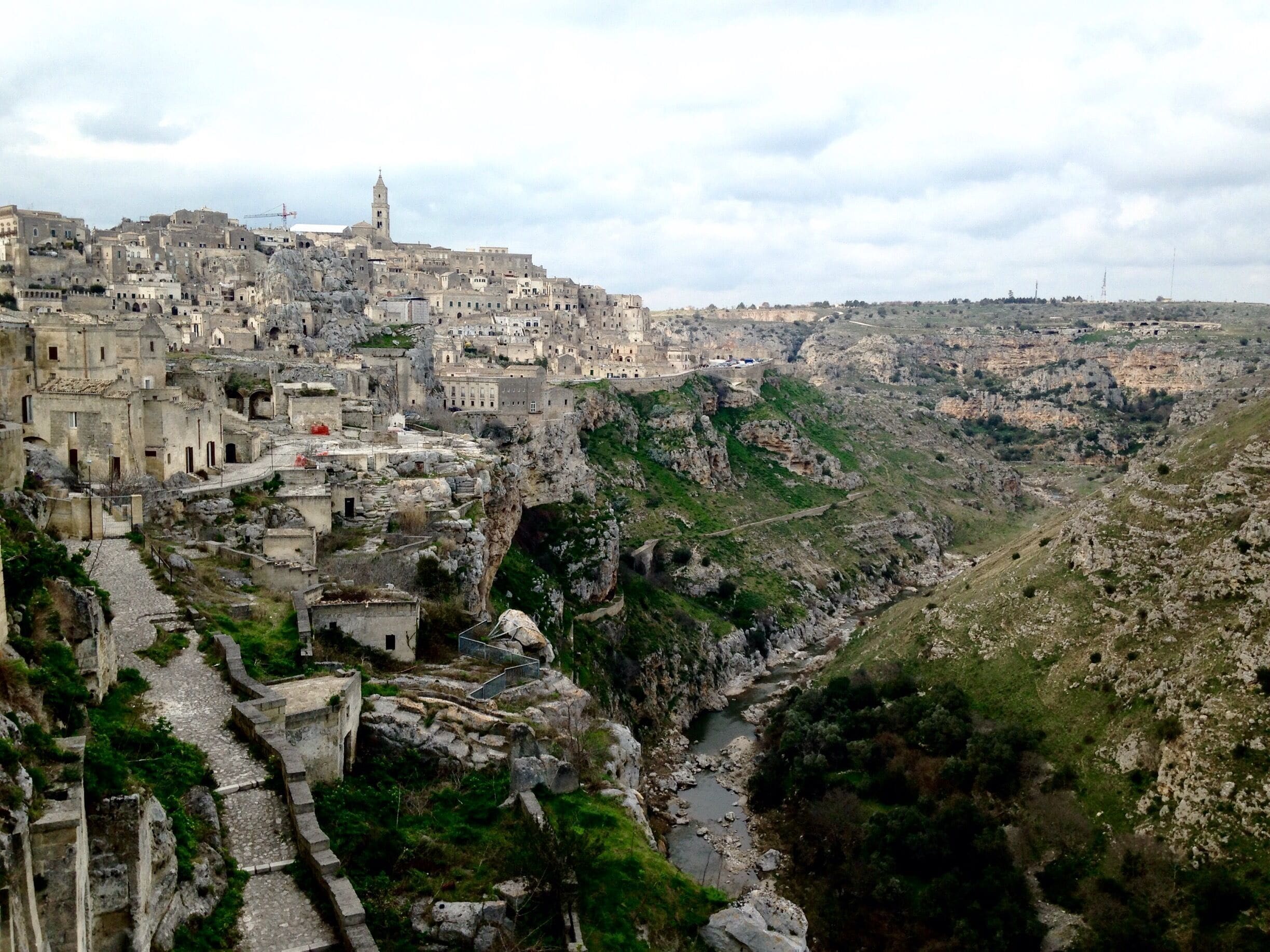 This was taken in the Sassi Caveoso, the original cave sassis (some of which you can just go in and walk around). You can hike down to the river, and across it is the natural park where you can find cave churches scattered about the cliffs. Such a magical place