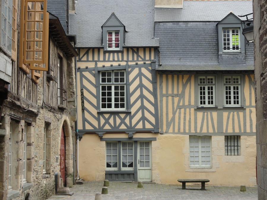 Rue de la Psalette dans le vieux Rennes (Ille-et-Vilaine)