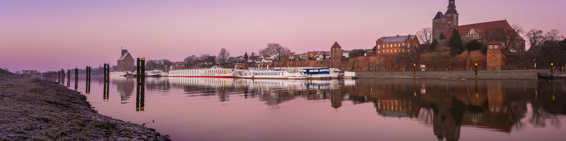 Morgendämmerung in Tangermünde, Sachsen Anhalt in Deutschland