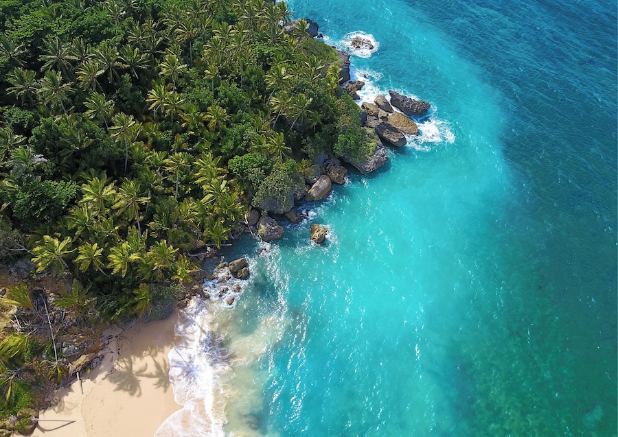 Drone shot of Playa Preciosa
Https://swellsurfcamp.com