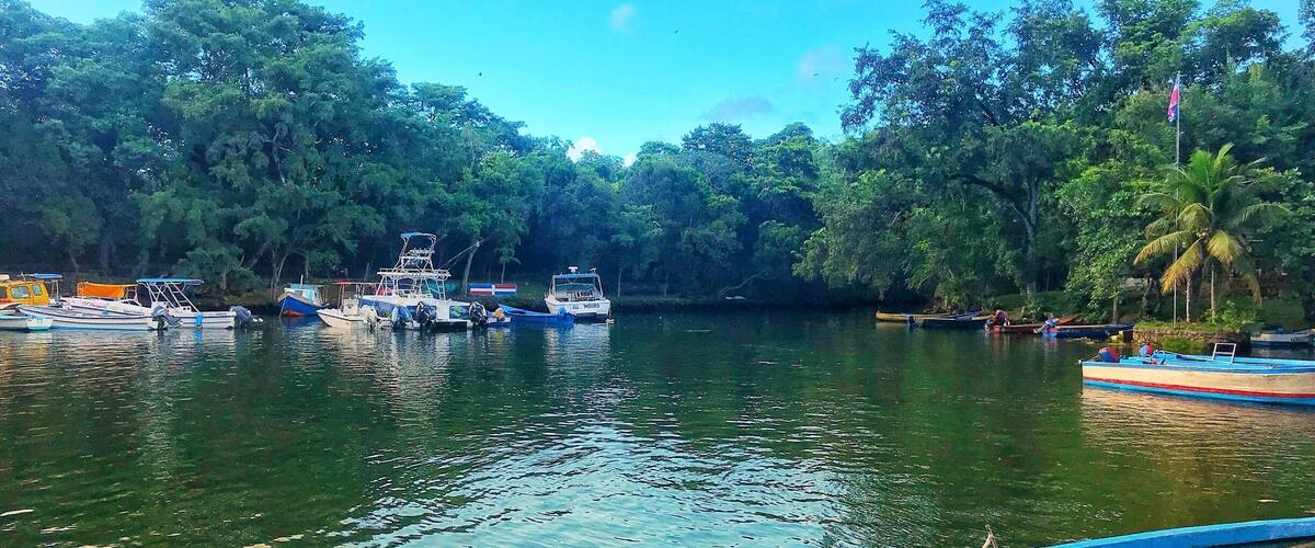 Laguna Gri-Gri, nature-lovers and tropical-bird-watchers’ paradise. 
It gets its name from the area’s abundant presence of the Gri-Gri tree. The dense mangrove forest that surrounds and separates it from Corpses and Los Minos beaches houses the Bird Sanctuary, where thousands of birds live.