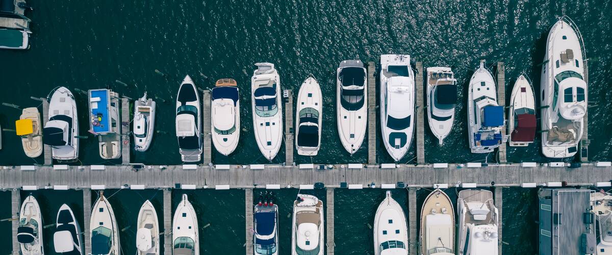 Marina at Saugatuck Douglas city in Michigan became a noted arts and tourist destination