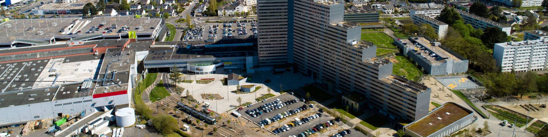 Vue sur Nantes et le Sillon de Bretagne, France